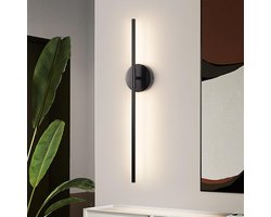 Moderne wandlamp led 70 cm zwart - wandverlichting woonkamer slaapkamer hall trappenhuis - indirecte keukenverlichting - 4000 K