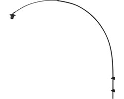 Moderne wandlamp Sparkled light | 1-lichts | draai- en kantelbaar | mat zwart | E27 | Ø 6 cm | max hoogte 165 cm | zwart kabel