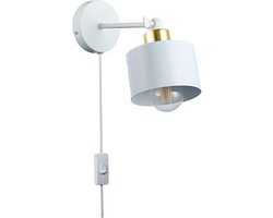 Moderne Wandlamp | Verstelbaar | LED 1 x E27 | Wit/Goud