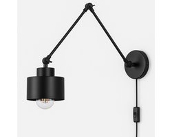 Moderne Wandlamp | Verstelbaar met arm | LED 1 x E27 | Zwart