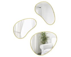 Moderne Wandspiegel Set met Organische Vorm - Hubba Pebble Design