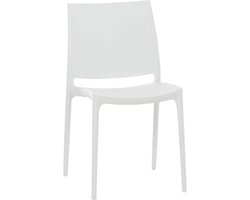 Moderne witte kunststof stoel - veelzijdige designstoel voor elk interieur