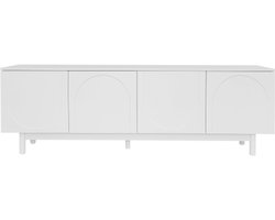 Moderne witte tv-kast – 175 x 38 x 56 cm, verstelbare planken, lichtgewicht lowboard tv-meubel in luxe stijl