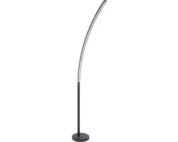 Moderne zwarte booglamp Slim LED dimbaar