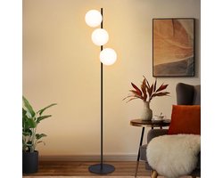 Moderne Zwarte Vloerlamp met 3 Vlammen - Industrieel Design voor Woonkamer, Slaapkamer en Kantoor