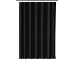 MODFU Douchegordijn – 100x200 cm – Waterafstotend & snel drogend – Met ringen – Stijlvol zwart badkamer gordijn – Wasbaar – Polyester – Zwart