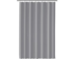 MODFU Douchegordijn – 180x220 cm – Waterafstotend & snel drogend – Met ringen – Stijlvol badkamer gordijn – Wasbaar – Polyester – Lichtgrijs