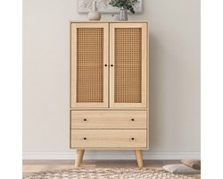 MODFU Dressoir 60 cm breed met deuren en lades, opbergkast voor woonkamer of eetkamer, ruime staande kast