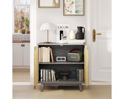 MODFU - Dressoir - Verstelbare Plank - Bohemian - Grijze Houtlook - 79 X 39,5 X 78 Cm