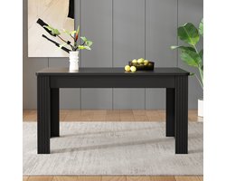 MODFU - Eettafel - Rechthoekig - Stevige Vierpotige Constructie - Modern - Spaanplaat - Zwart