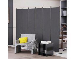 MODFU-Kamerscherm-6-Delig-Donkergrijs-Opvouwbaar-Metaal-Oxford-Stof-304-Cm-180-Cm