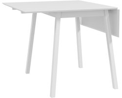 MODFU Klaptafel voor 2-4 Personen — Opklapbare eettafel van hout, compact wit, 110×86×75 cm