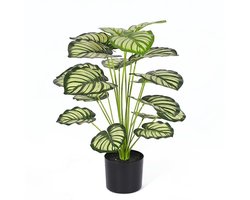 MODFU Kunstplanten in Pot - Set van 2 - 70×60cm Grote Nepplanten - Volle Uitstraling - Woonkamer, Kantoor - Kunststof - Groen