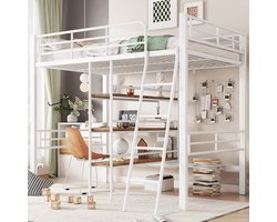 MODFU Ledikant 90x200 cm, kunstleer (PU) en MDF, met kroonvorm, verstelbaar hoofdeinde en 2 lades, LED-afstandsbediening