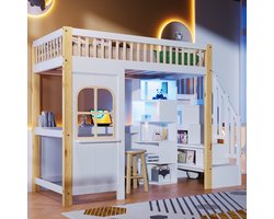 MODFU Ledikant 90x200 cm van pluche en MDF, gestoffeerd konijnenhoofdeinde, met 2 laden, roze