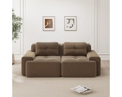 MODFU - Modulaire Bank - Diepzitting En Frameloos - Modern - Voor Woonkamer - Ribfluweel - Bruin