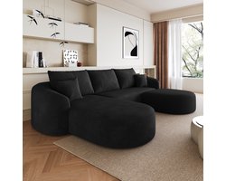 MODFU - U-Bank - Modulair - Zwart - Stof - 266 Cm