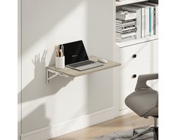 MODFU - Wandklaptafel - Ruimtebesparend - Afgeronde Hoeken - Voor Woonruimte - Hout En Metaal - Eikenkleur - 60 X 40 Cm