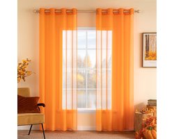 Modieuze gordijnen - 2 stuks - 100% polyester - 245 cm x 140 cm