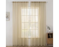 Modieuze gordijnen - 2 stuks - zacht polyester - 145 x 140 cm