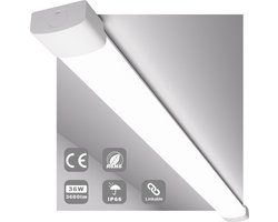 MODLICHT LED Vochtbestendige Armatuur Led Verlichting met Armatuur 120 cm 36W 5000K 4000LM Plafondlamp LED TL Werklamp - Daglicht wit