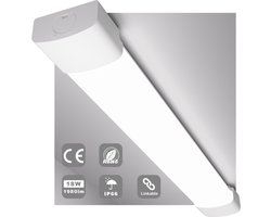 MODLICHT LED Vochtbestendige Armatuur Led Verlichting met Armatuur 60 cm 18W 5000K 2000LM Plafondlamp LED TL Werklamp - Daglicht wit