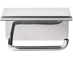 Modo Toiletrolhouder Met Plateau Polished | Grijs | Staal