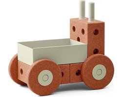 Modu Activity Toy - Baby Walker - Open Ended Play - Loopwagen Baby - Looptrainer - Blokken - Burnt Orange / Dusty Green