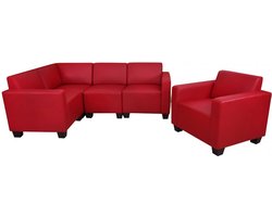 Modulair bankstel Lyon 4-1, kunstleer ~ rood