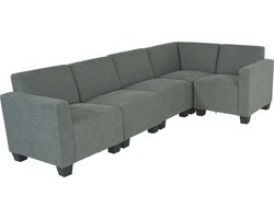 Modulair bankstel Lyon 5, stof/textiel ~ grijs