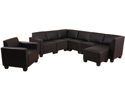 Modulair bankstel Lyon 6-1-1, kunstleer ~ zwart