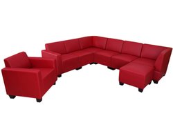 Modulair banksysteem Bankstel Lyon 6-1-1, kunstleer ~ rood