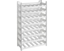 Modulair Flessenrek - Stapelbaar Ontwerp voor 48 Flessen - Wit