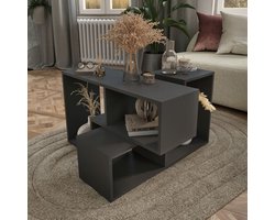 Modulair meubelset Hustersurd 2-delig antraciet [en.casa]