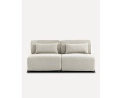 Modulaire 2-Zits Bank Beige- 180 cm - Compacte Stoffen Bank