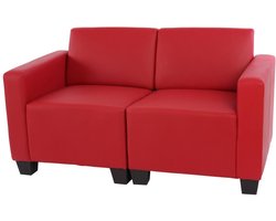 Modulaire 2-zits bank Lyon, kunstleer ~ rood