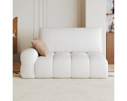 Modulaire 2 Zits Bank Met Hocker - Beige Lounge Sofa Zonder Montage - Comfortabele Hoekbank Met Chaise Longue