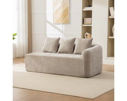 Modulaire Bank - Chenille 3-Zits Cloud Sofa Zonder Montage - Zachte Lounge Bank Met 30D Schuim, Diepe Zit En Compressieverpakking - Comfortabele Woonkamerbank Grijs