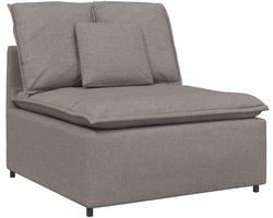 Modulaire bank middenstuk met kussens 100 cm Taupe