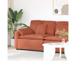 Modulaire Bank – Modulaire Banken – Modulair Sofa – Loungeset – Zithoek – Corduroy Bekleding – Stevig Metalen Frame – Rood-Orange Variant