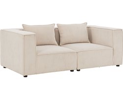 Modulaire Bank / Zitbank Domas S - Beige - Corduroy bekleding