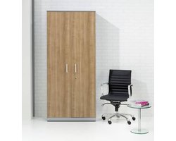 Modulaire draaideurkast Chief 200x90x42cm Robson Eiken ombouw Aluminium