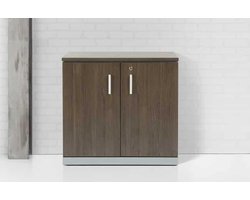 Modulaire draaideurkast Chief 85x90x42cm Wit met Aluminium ombouw