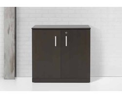 Modulaire draaideurkast hout laag chief 85x90cm donker eiken