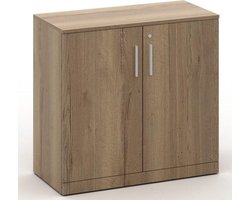 Modulaire draaideurkast hout laag Chief 85x90cm Halifax Eiken