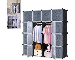 Modulaire garderobekast - 16 deuren - Stof- en waterdicht - Opbergsysteem