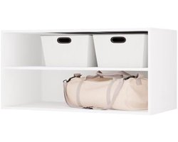 Modulaire Garderobekast - Kledingkast Lades - Kleding Opbergen - Flexibel Aanpasbaar - 100 cm Breed - Wit