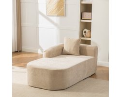 Modulaire Hoekbank - Chenille Lounge Sofa Met Chaise Longue - Zachte Cloud Bank Met 30D Schuimvulling En Diepe Zit - Vacuüm Verpakte Bank Zonder Montage Voor Woonkamer - Licht Khaki