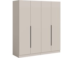 Modulaire kledingkast-combinatie in kasjmier - 160 cm breed - Stijlvolle opbergoplossing