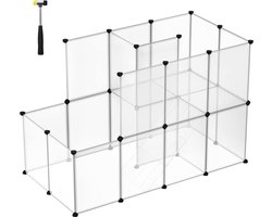 Modulaire kunststof transparante box voor cavia's - Ruime opbergmogelijkheid op maat LPC03W